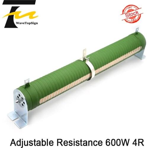 WaveTopSign High-power Tube Type Wire Wound Resistors 600W 4R Resistance Range Adjustable