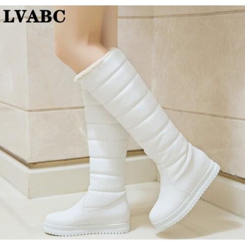 New Women Winter Boots Waterproof Winter Warm Shoes Casual Plush Faux Fur knee Snow Boots Female Winter Warm Shoes Plus size 37