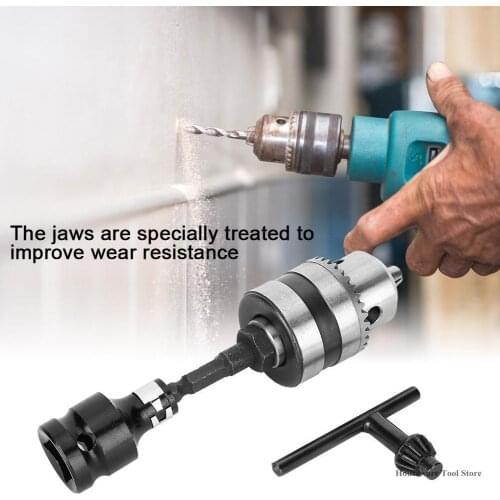 New Drill Chuck 3/8 3/8-24 UNF Thread 3/8 to 1/4 Connector for Power Tool Conversion