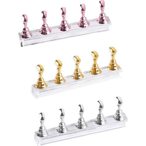 Nail Tip Practice Display Stand Nails Patch Shelf Manicure Tools with Base False Nails Showing Shelf Manicure Tools