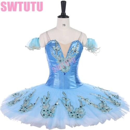 Princess florina ballerina ballet pancake tutu blue bird professional classical ballet stage costumes BT9142