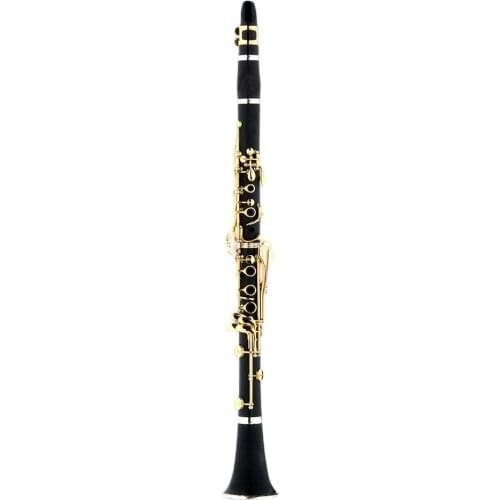 Intermediate grade 17 key Tone Bb Ebonite body Wood texture gold plated Clarinet