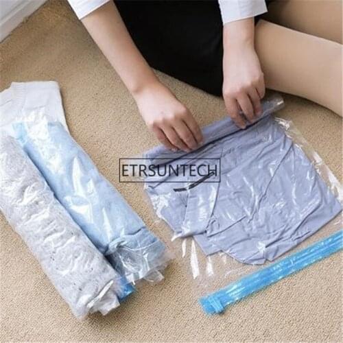 100pcs Transparent Clothes Storage Bags Vacuum Waterproof Bag For Storage Organizer Home Travel Save Space Bags