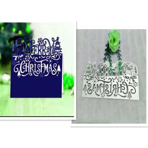 Christmas, letters, lace cards Metal Cutting Dies for DIY Scrapbooking Album Paper Cards Decorative Crafts Embossing Die Cuts