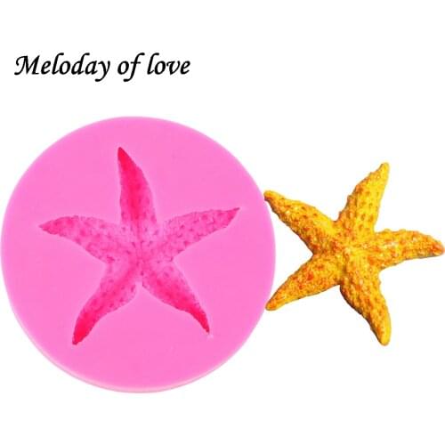 DIY starfish chocolate cake decorating tools fondant silicone mold soap mold Clay Resin sugar Candy dessert decorator T0448