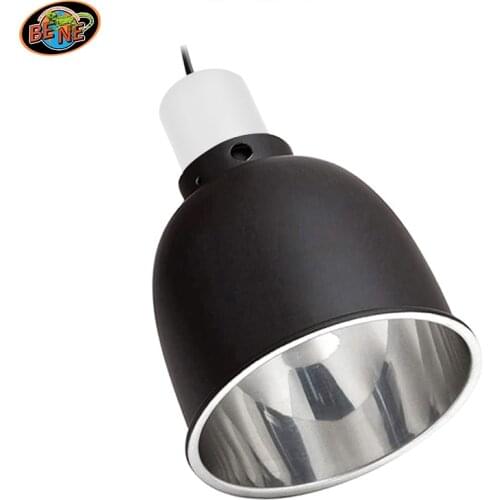 BENE 5.5 Inch Deep Dome Lamp Cap Lamp Fixture Optical Reflection Cover with Clamp Holder for Reptile Glass Terrariums PT-55SLDM