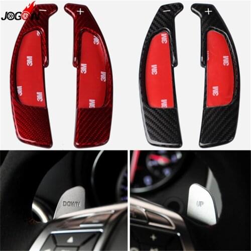 Carbon Fiber Steering Wheel Paddle Extension Shifter Trim For Mercedes Benz A45 2014 CLA45 C63 CLS63 E43 GLA45 SL63 C65 S63