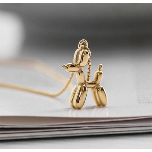 XIYANIKE 316L Stainless Steel Gold Color Dog Necklaces Trendy Simple Necklaces Collier 2021 Female Fashion Girls Party Jewelry