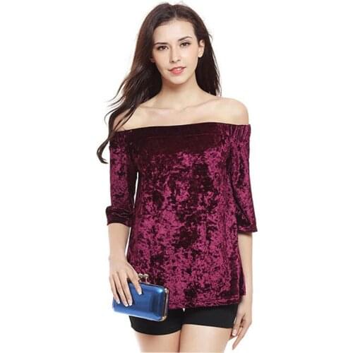 T-shirt Women 2019 Spring Slash Neck Strap Bra Swan Velvet Shirt short-sleeved Loose T-shirt Korean Vestidos HJY1233