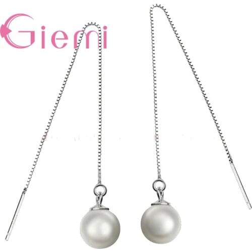 New Arrival Good Selling Genuine 925 Sterling Silver Colorful Pear Long Earrings For Women Ladies Jewelry Present Wholesale