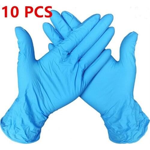 1/2/10 pcs Blue Disposable Industrial Exam Glove Nitrile Rubber Gloves Powder-Free Non-toxic Washing Garden Gloves Kitchen Tools