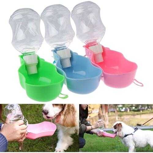 1pcs Pet Dog Water Bottle Travel Puppy Drinking Bowl Cup Outdoor Feeder Dispenser(Color Random)