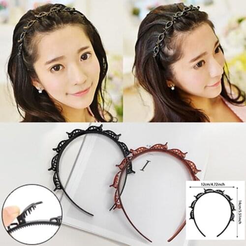 1PC Premium Black Brown Braider Hair Clip Burst Pin Hairdo Bring Hair Hoop Multi-storey Wisp Air Weave Head Hoop Styling Tools