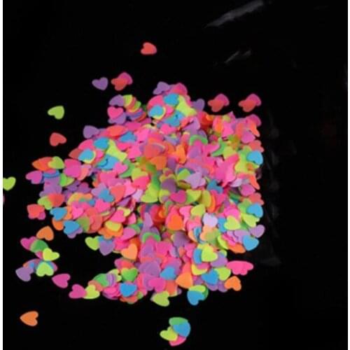 100g Heart Glitter Nail Sequins, Holographic Nail Art Flakes Colorful Glitter for DIY Design Makeup Face Body Eye Hair Nail Art