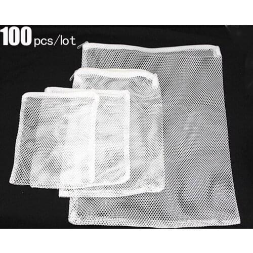100Pcs High-quality Mesh Bag Acqurium Pond Filter Net Bag For Bio Ball Ammonia Aquarium Fish Tank Isolation Bag