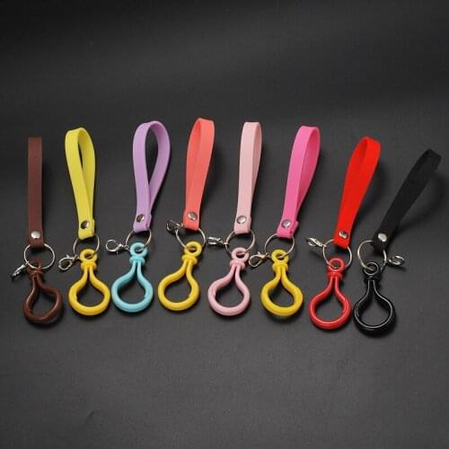 2019 color Key Chains Handmade leather cord key ringDIY Keyrings Jewelry Keychain Key Ring Jewelry Keychain Key Ring