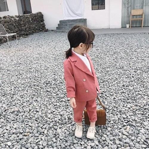 2020 Baby Toddler Girls Clothing Sets Blazer +pants 1 2 Years Old 2 Pieces Kids Children Costume