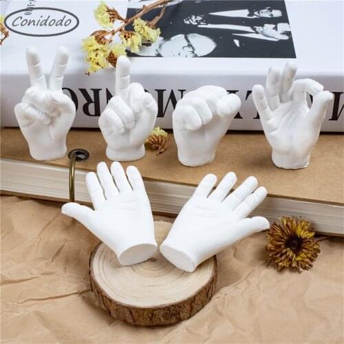 6 Styles Hand Candle Mold Art Gypsum Crafts 3D Stereo Aromatherapy Wax Creative Flexible Soft DIY Handmade Tool Decorations