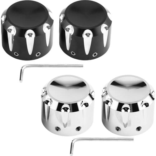 2pcs CNC Aluminum Motorcycle Front Axle Skull Nut Bolt Cover Cap car accessories automobiles oto aksesuar