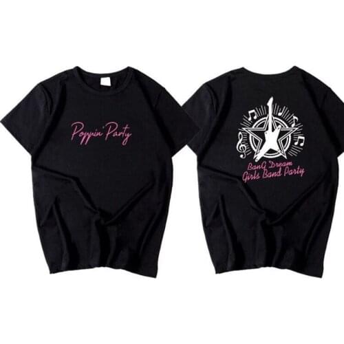 Anime BanG Dream! Hikawa Sayo Minato Yukina Imai Lisa Udagawa Ako Cosplay T-shirt Summer Daily Unisex T Shirt Short Sleeve Tee