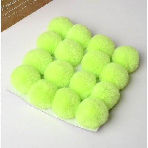 50pcs/lot Faux Rabbit Fur 6-8cm soft Fur pompoms fur balls keychain fur pom poms accessories