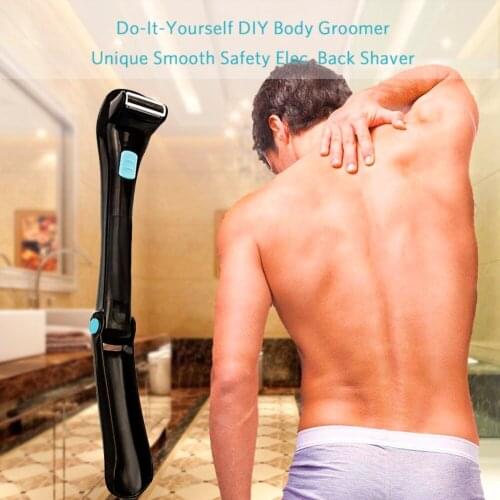 RIVER LAKE Do-It-Yourself Back Shaver Battery Operated AA Back Hair Body Underarm Back Hair Removal, 1 Razor & 2 Blades
