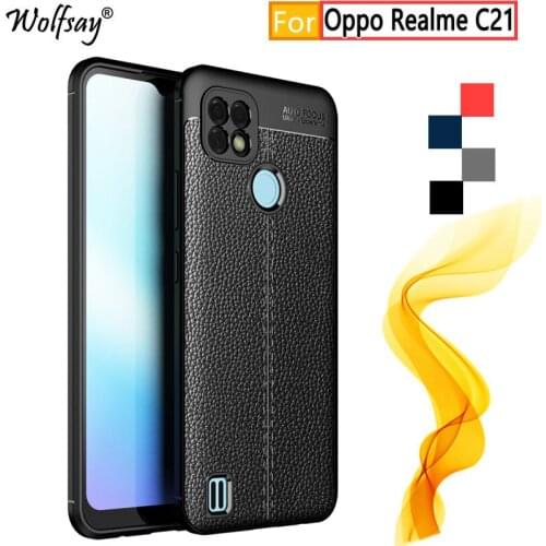 For Oppo Realme C21 Case For Oppo Realme C21 Bumper Fashion Rubber Housings Silicon Back Case For Realme C21 C 21 Cover 6.5 inch