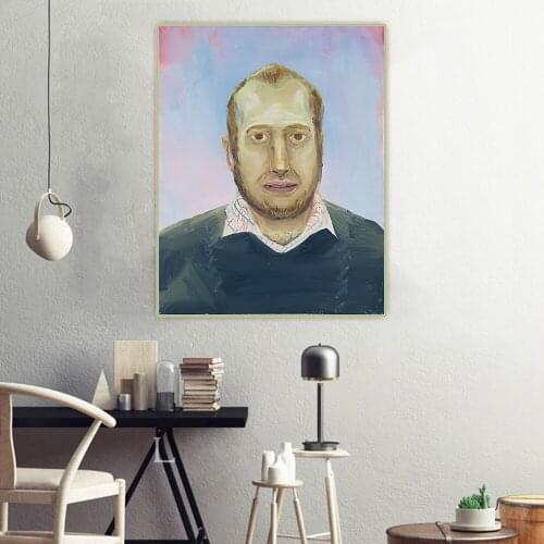 Dana Schutz《Norbert》Abstract Canvas Art Oil Painting Artwork Poster Picture Wall Hanging Decor Home Living Room Decoration