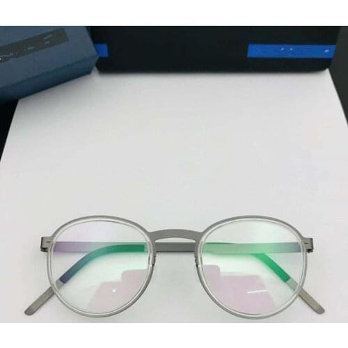 Denmark Brand Retro Round Titanium Glasses Frame Ultra-light Men Women Eyeglasses Spectacles Prescription Oculos De Grau 9709