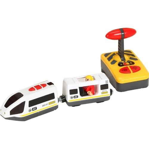 FBIL-Remote Control Electric Train Compatible with Wooden Train Track Toy