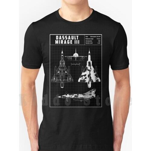 Dassault Mirage Iii T Shirt Cotton Men Diy Print Cool Tee Jet Fighter Jetfighter Plane Interceptor Fighter Bomber Jetplane