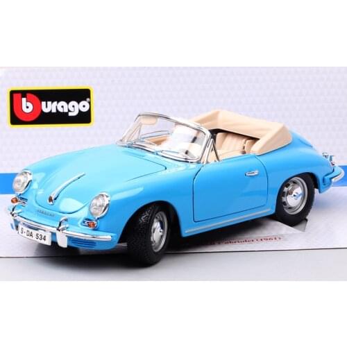 Classics 1/18 scale bburago big 1961 356B CABRIOLET sport Diecasts & Toys Vehicles auto cars model for collection gifts of kids