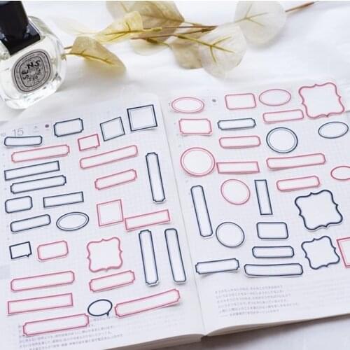 KSCRAFT 50pcs Frame Stickers for Scrapbooking Happy Planner/Card Making/Journaling Project
