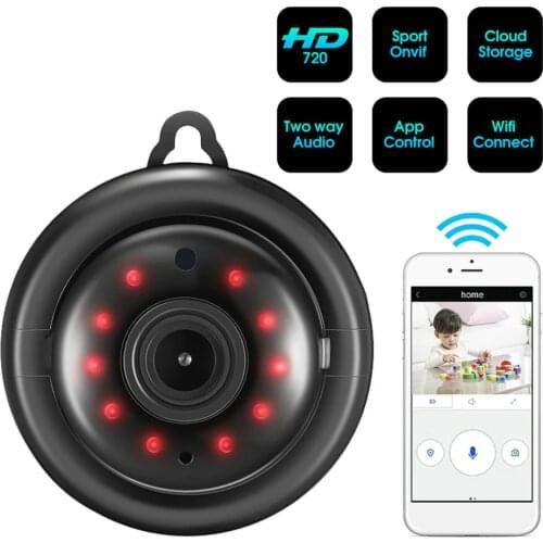 Mini Camcorders WIFI 720P IP Camera Wireless Small CCTV Infrared Night Vision Motion Detection SD Card Slot Audio APP