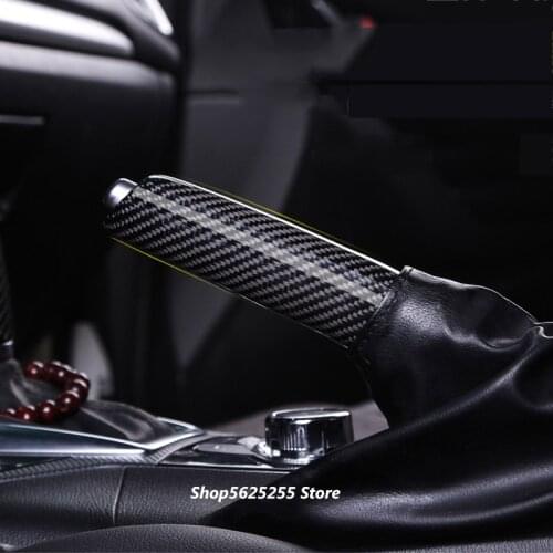 Real Carbon Fiber Handbrake Cover Decoration for Mazda 3 CX30 CX5 Atenza CX3 2019 2020 2021 Handbrake Interior Car Sticker