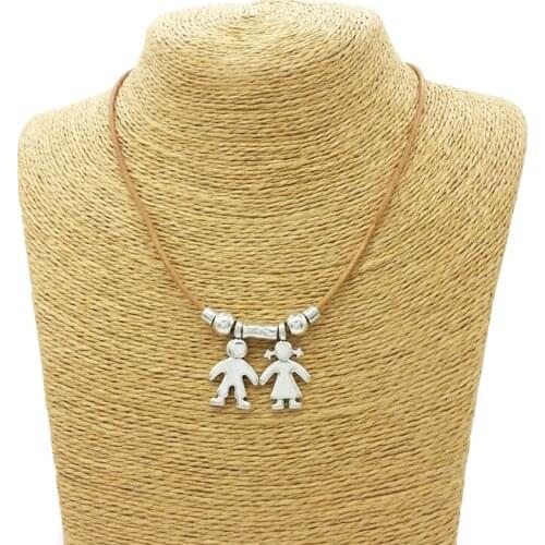 2019 New Fashion Leather Necklace Boy And Girl Necklaces Pendants For Women Gift