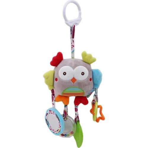 Newborn Plush Toy Baby Stroller Hanging Toys Teether Bell Bed Stroller Hanging Bell Toys Baby Plush Soft Rattles For Baby