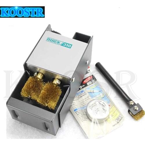 Original QUICK310 tip cleaning machine soldering iron automatic cleaner soldering nozzle electric cleaning machine brush