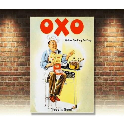 OXO Cooking Chef Food and Drink Cafe Kitchen Classic Retro Small Metal Tin Sign