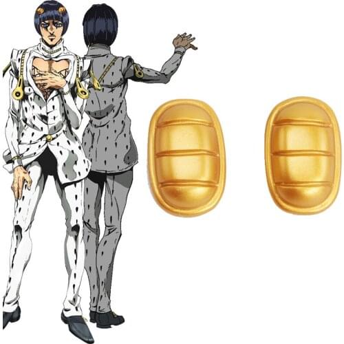 JoJos Bizarre Adventure Golden Wind Bruno Bucciarati Cosplay Headwear Golden Headpiece Hair Clip Hair Pin Costume Accessories