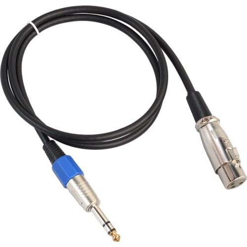 Professional Balanced Cord female XLR to TRS 1/4" 6.35mm Microphone Stereo Jack Cabl Lead Audio Video Cable Adapter Cable