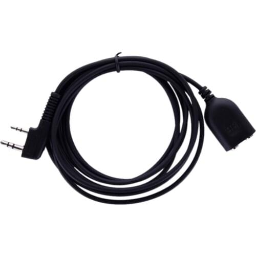 Walkie Talkie K type 2 Pin Speaker Mic Microphone Headset Earpiece Male to Female Extension Cord Cable for BaoFeng UV-5R radio