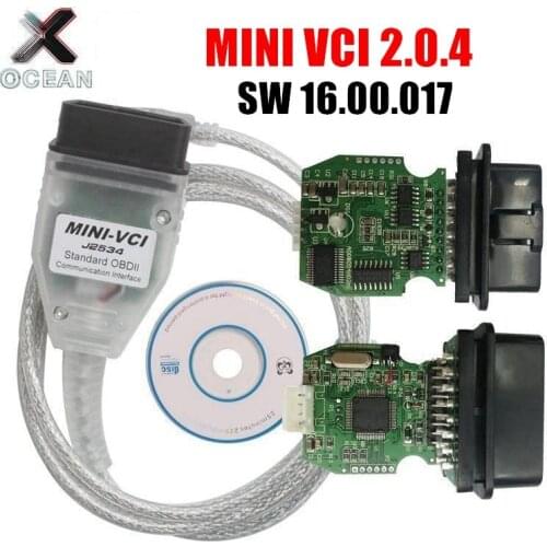 Real Firmware V2.0.4 MINI VCI Newest V15.00.028 MINI-VCI FTDI FT232RL Multi-Language For Toyota TIS Techstream Code Reader