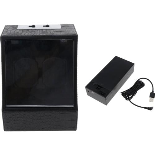 Luxury Double Automatic Watch Winder Box Display Wristwatch Organizer Case