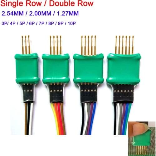 Pitch 2.54MM 2.00MM 1.27MM 3P / 4P / 5P / 6P / 8P/10P PIN test Burning pin Debug Download Program ARM JTAG Burn Probe Tools