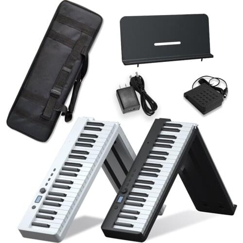 88-Keys Foldable Piano Multifunctional Digital Piano Portable Electronic Keyboard Piano Musical Instruments for Piano Students