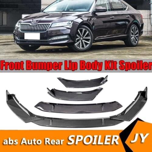 For Skoda Octavia Body kit spoiler 2018-2020 For Skoda Octavia ABS Rear lip rear spoiler front Bumper Diffuser Bumpers Protector