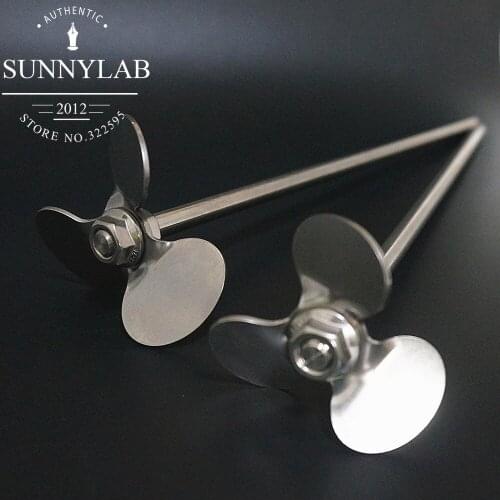 1set lab stainless steel three-leaf paddle stirrer three blade with agitating stirring rod