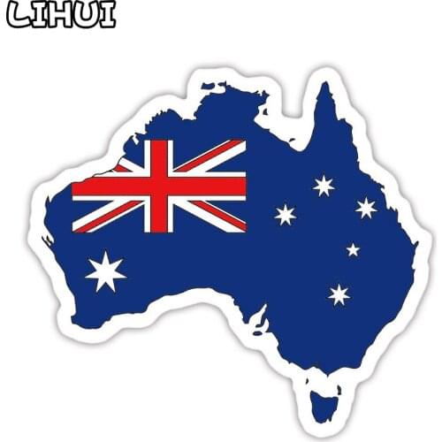 1 PCS Australia Flag Sticker Toys for Kids Countries Map Travel Stickers to DIY Scrapbooking Suitcase Luggage Laptop Car Motor