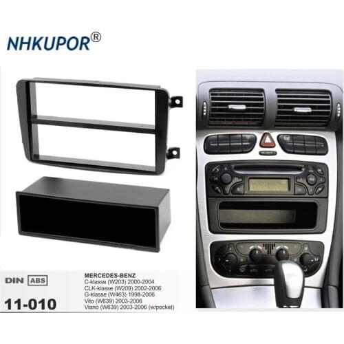 11-010 Car Radio Fascia For MERCEDES-BENZ C-klasse CLK-klasse G-klasse(W463) Dash CD Trim Installation Single 1 Din Frame Kit